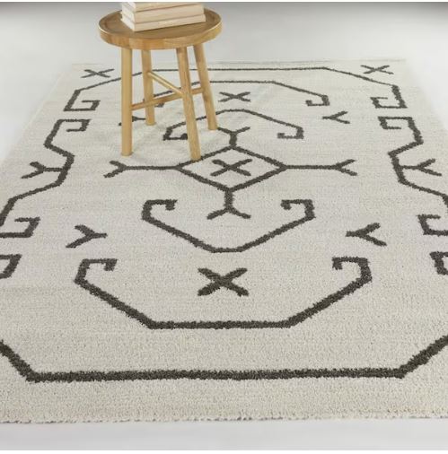 Elina Dark Grey 8 ft. x 10 ft. Moroccan Area Rug