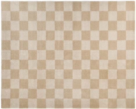 Harley Cream 6 ft. 7 in. x 9 ft. Checkered Area Rug