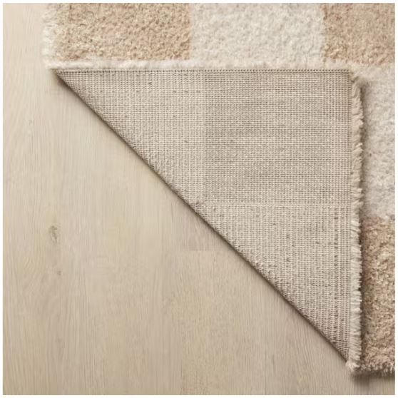 Harley Cream 6 ft. 7 in. x 9 ft. Checkered Area Rug