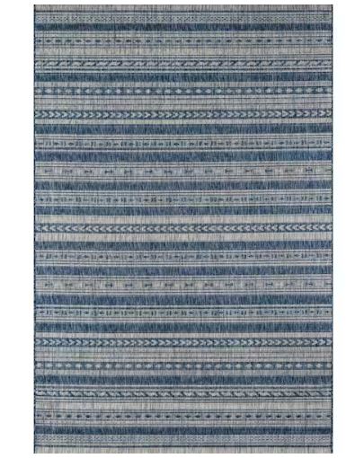 Tuscany Blue 7 ft. 10 in. x 10 ft. 10 in. Indoor/Outdoor Area Rug