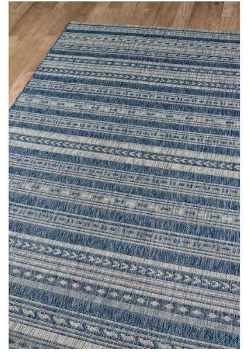 Tuscany Blue 7 ft. 10 in. x 10 ft. 10 in. Indoor/Outdoor Area Rug