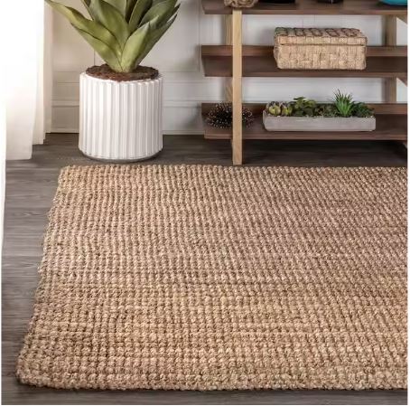 Pata Hand Woven Chunky Jute Natural 10 ft. x 13 ft. Area Rug
