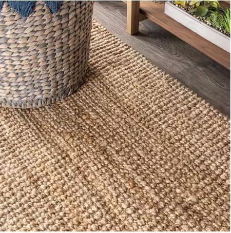 Pata Hand Woven Chunky Jute Natural 10 ft. x 13 ft. Area Rug