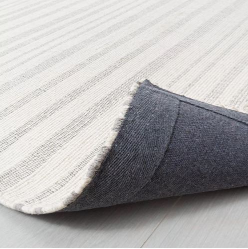 Size 7'x10' Color Gray Stripe with Fringe Area Rug - Hearth & Hand™ with Magnolia