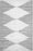 nuLOOM Romina Machine Washable Diamond Stripes Area Rug, 6' x 9', White