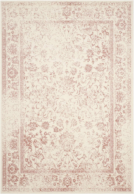 SAFAVIEH Adirondack Collection 5'1" x 7'6" Ivory / Rose Oriental Distressed Non-Shedding Living Room Bedroom Area Rug