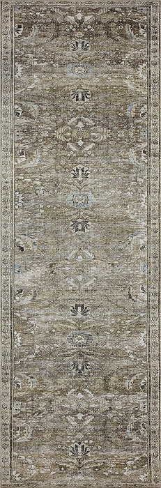 7'-6" x 9'-6" Antique / Moss, Vintage Inspired Distressed Area Rug for Indoor
