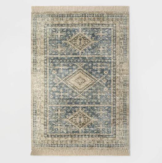 Size 7'x10' Color Blue Pine Brook Diamond Persian Style Rug - Threshold™ designed with Studio McGee