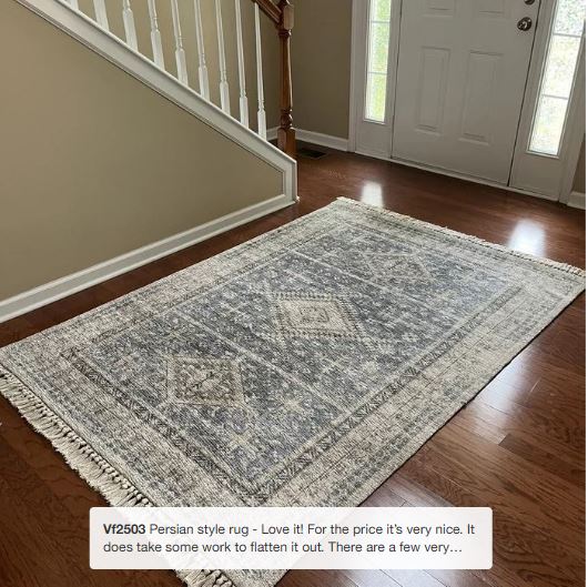 Size 7'x10' Color Blue Pine Brook Diamond Persian Style Rug - Threshold™ designed with Studio McGee