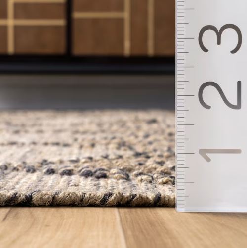 Britta 5 x 8 (ft) Tufted Jute Beige Rectangular Indoor Geometric Area Rug