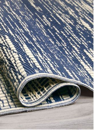 Size 6' x 9 Brooklyn - Blue Abstract Outdoor Rug for Patio