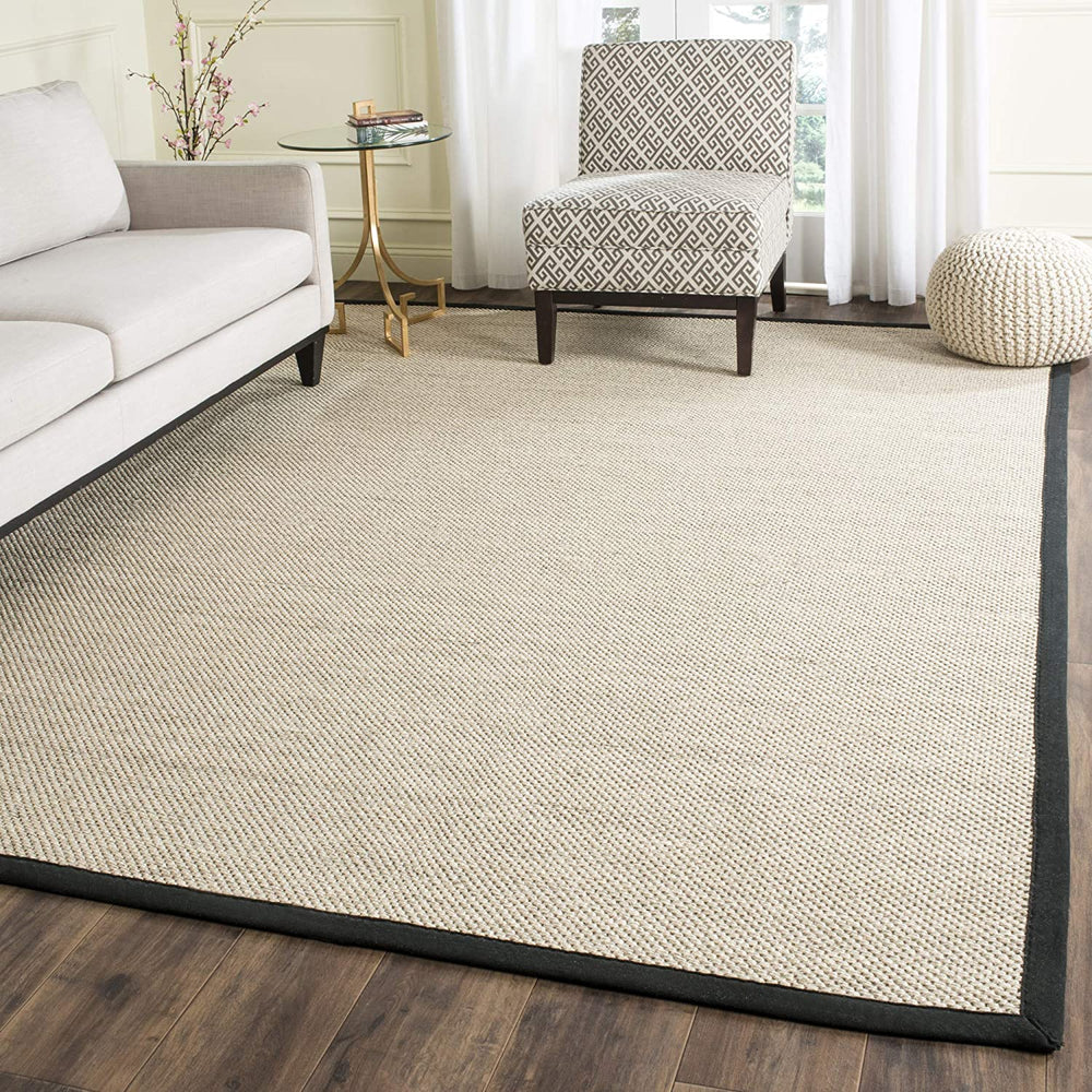 8' x 10' Marble/Beige Border Sisal  Natural Fiber Collection Area Rug By SAFAVIEH
