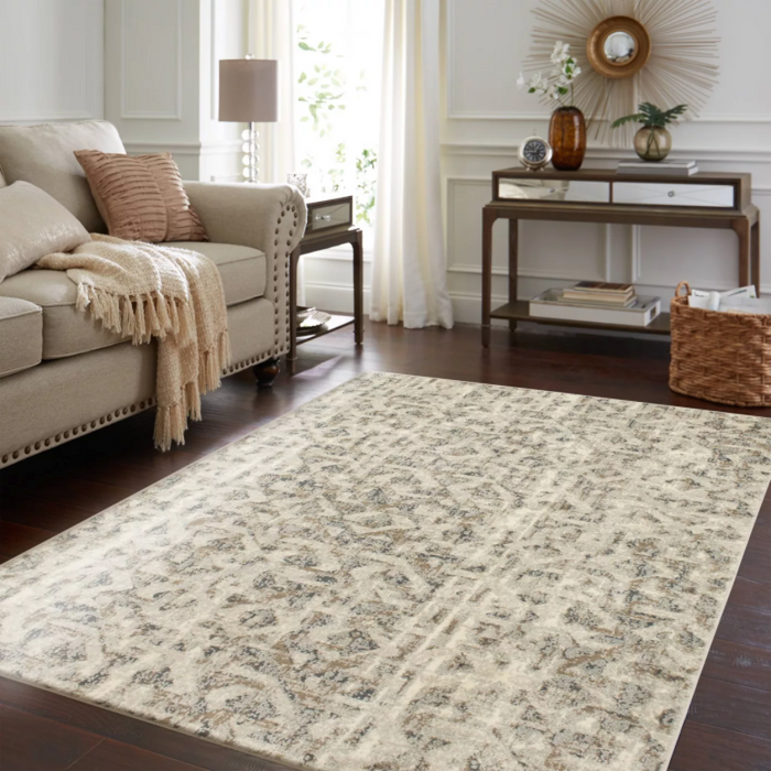 Size 5'x7' Cashmere Geo Area Rug Gray - Threshold™