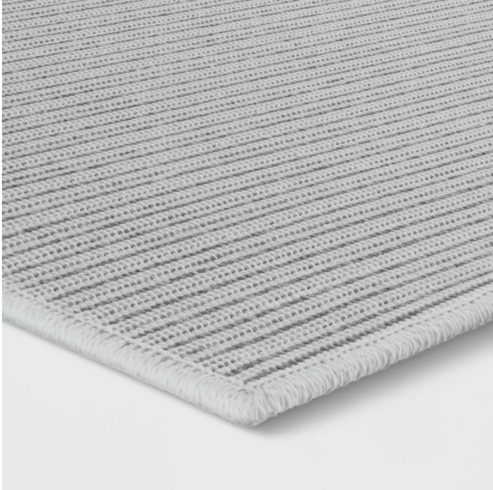 Size 5'X7' Gray Stripe Woven Area Rug