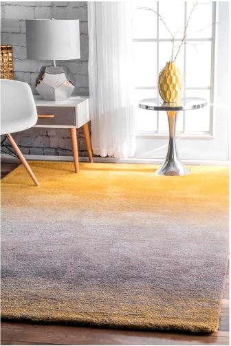 5 ft. x 8 ft. Yellow Ombre Shag  Area Rug nuLOOM