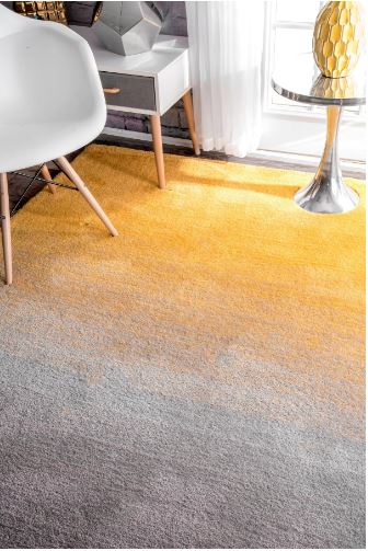 5 ft. x 8 ft. Yellow Ombre Shag  Area Rug nuLOOM