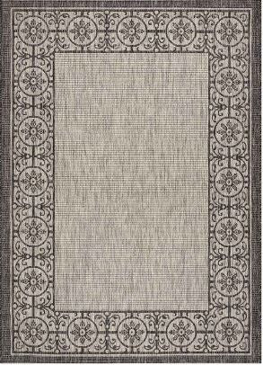 Size 6x9 Nourison Country Side Ivory - Charcoal Area Rug