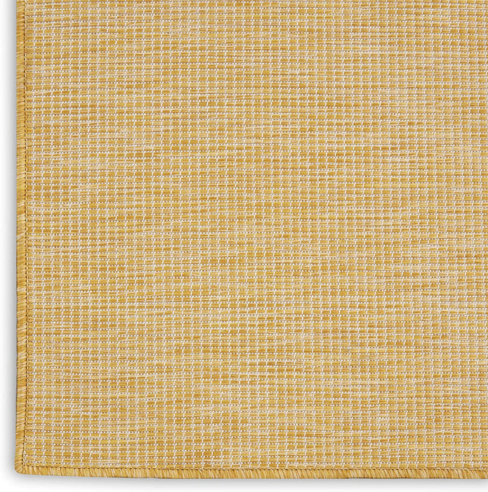 Nourison Positano Indoor/Outdoor Yellow 6' x 9' Area Rug, Easy Cleaning, Non Shedding, Bed Room, Living Room, Dining Room, Backyard, Deck, Patio (6x9)