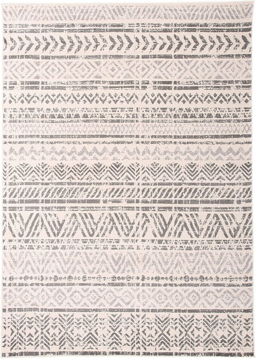 Rugshop Geometric Boho Perfect for high Traffic Areas of Your Living Room, Bedroom, Home Office, Kitchen Easy Cleaning Area Rug 6' 6" x 9' Gray