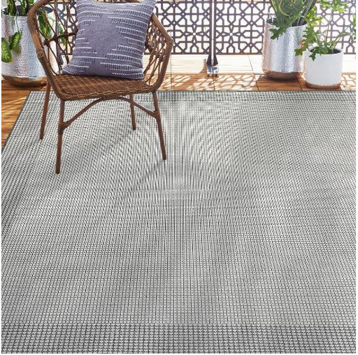 5 ft. x 7 ft. Charcoal Gray/Cream  Indoor/Outdoor Area Rug By Home Dynamix