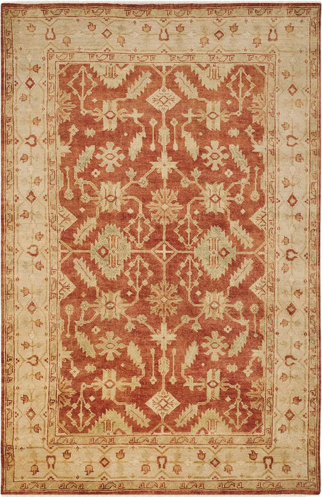 Size 6' x 9' Rust / Ivory Safavieh Oushak Rug Collection