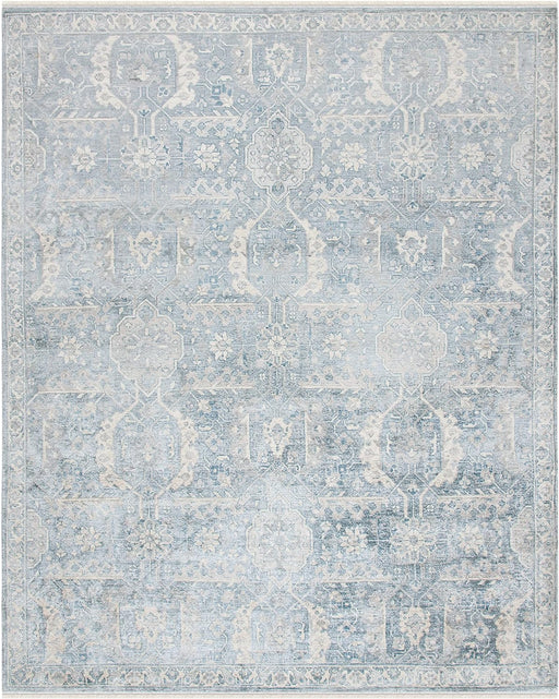 SAFAVIEH Haj Jalili Collection Area Rug - 6' x 9', Light Blue, Hand-Knotted Traditional Oriental Wool & Viscose, Ideal for High Traffic Areas in Living Room, Bedroom