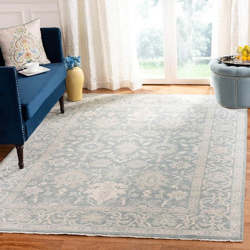 Safavieh Oushak Collection Area Rug - 6' x 9', Blue, Hand-Knotted Traditional Oriental Wool,
