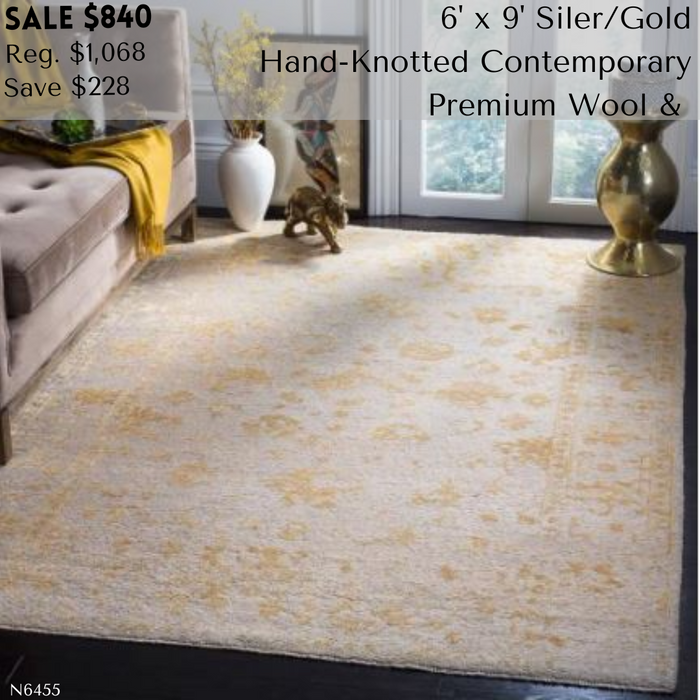 Safavieh Centennial Silver/Gold Rug, 6'0"x9'0" Rectangle