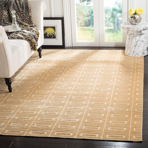 SAFAVIEH Mirage Collection Area Rug - 6' x 9', Pearl, Handmade Modern Viscose, Ideal for High Traffic Areas in Living Room, Bedroom (MIR523A)