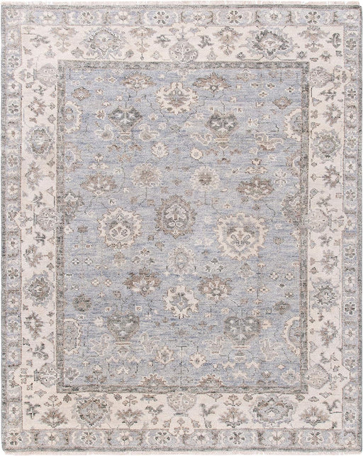 SAFAVIEH Samarkand Collection 6' x 9' Grey/Ivory Hand-Knotted Traditional Wool Area Rug