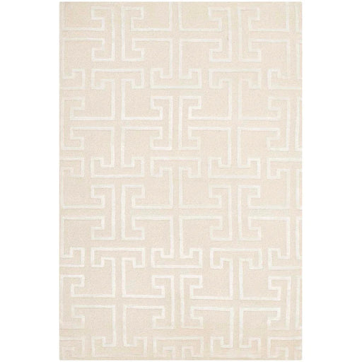 Safavieh Tibetan Collection Area Rug - 6' x 9', Ivory & White, Hand-Knotted Viscose, Ideal for High Traffic Areas in Living Room, Bedroom