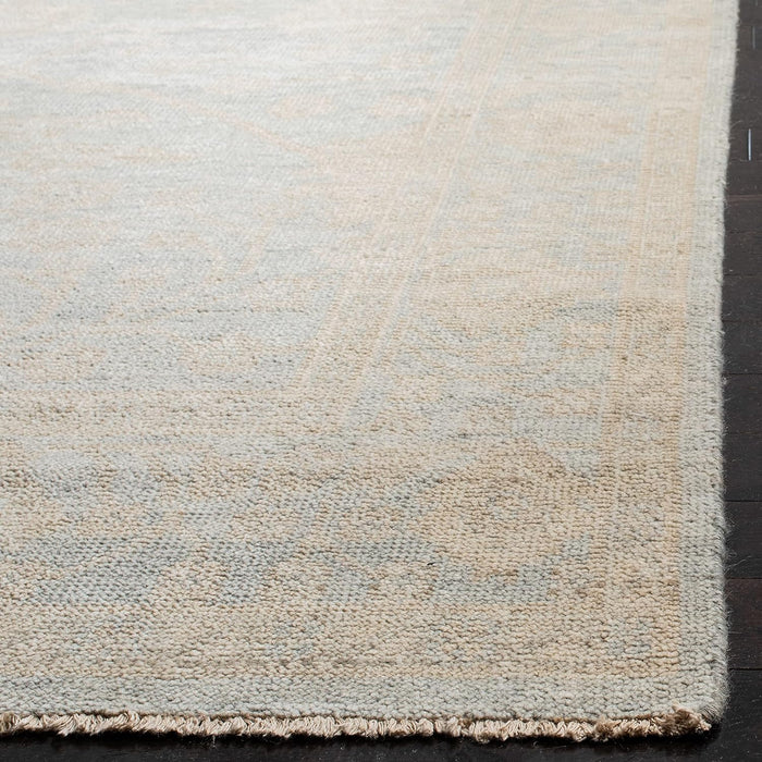 SAFAVIEH Izmir Collection Area Rug - 6' x 9', Light Blue & Ivory, Hand-Knotted Traditional New Zealand Wool, Ideal for High Traffic Areas in Living Room, Bedroom