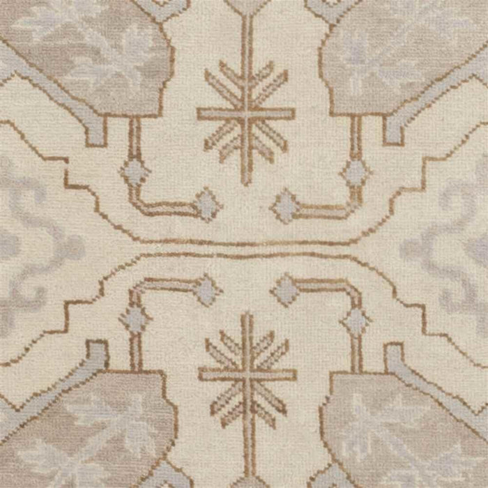 SAFAVIEH Oushak Collection Area Rug - 6' x 9', Light Blue & Brown, Hand-Knotted Traditional Oriental Wool, Ideal for High Traffic Areas in Living Room, Bedroom
