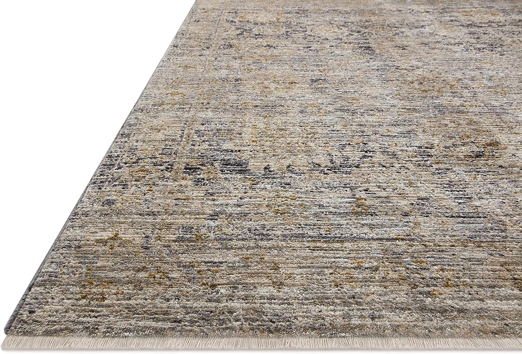Loloi Jean Stoffer x Loloi Katherine Collection KES-02 Charcoal/Gold 2'-7" x 12'-0" Runner Rug