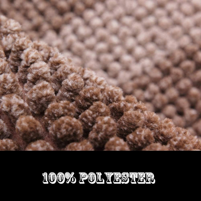 COSY HOMEER Bath Rugs Made of 100% Polyester Extra Soft and Non Slip Bathroom Mats Specialized in Machine Washable and Water Absorbent Shower Mat (44x26 Inch, Brown)