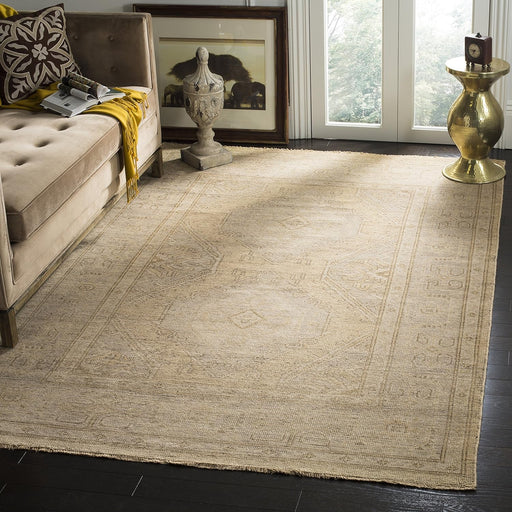 SAFAVIEH Izmir Collection Area Rug - 6' x 9', Gold & Grey, Hand-Knotted Traditional New Zealand Wool, Ideal for High Traffic Areas in Living Room, Bedroom