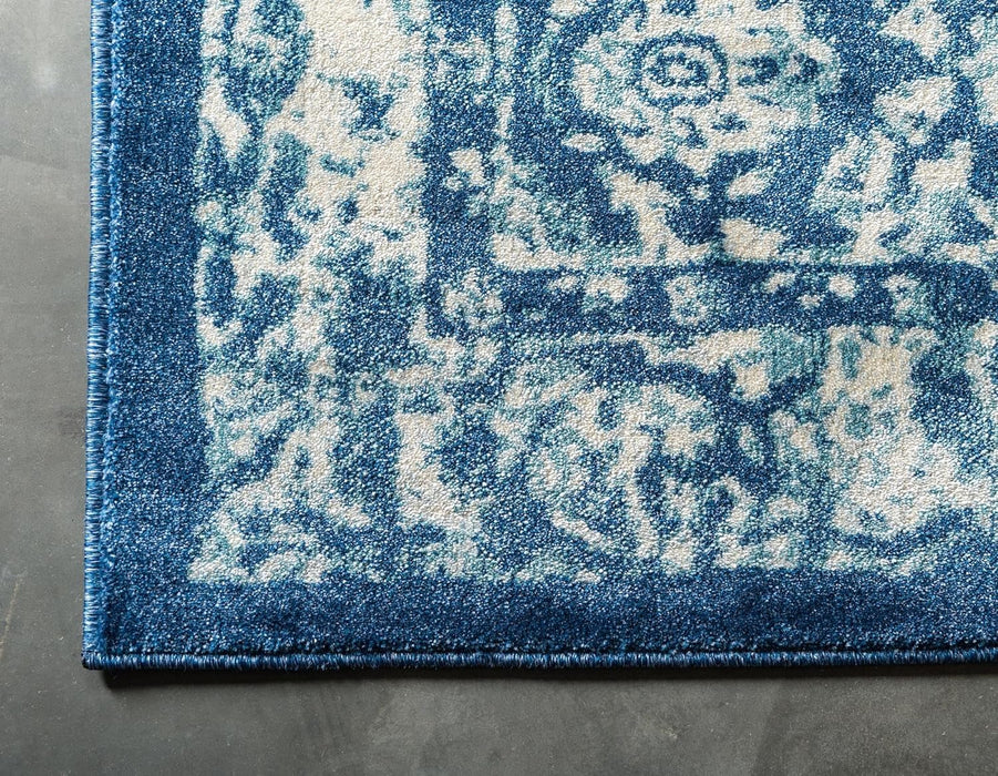 Unique Loom Oslo Collection Traditional Botanical Navy Blue Area Rug (7' x 10')