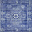 8 ft 4 in Square  Royal Blue/Ivory Classic Southwestern Distressed Casual Design Area Rug By Unique Loom Tradition Collection