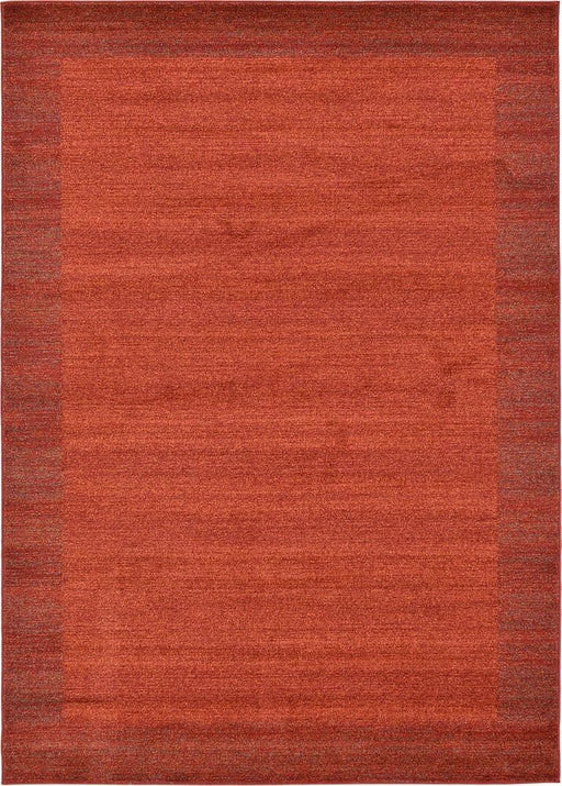 Unique Loom Del Mar Collection Area Rug - Abigail (7' 10" x 11' Rectangle, Terracotta/ Red)