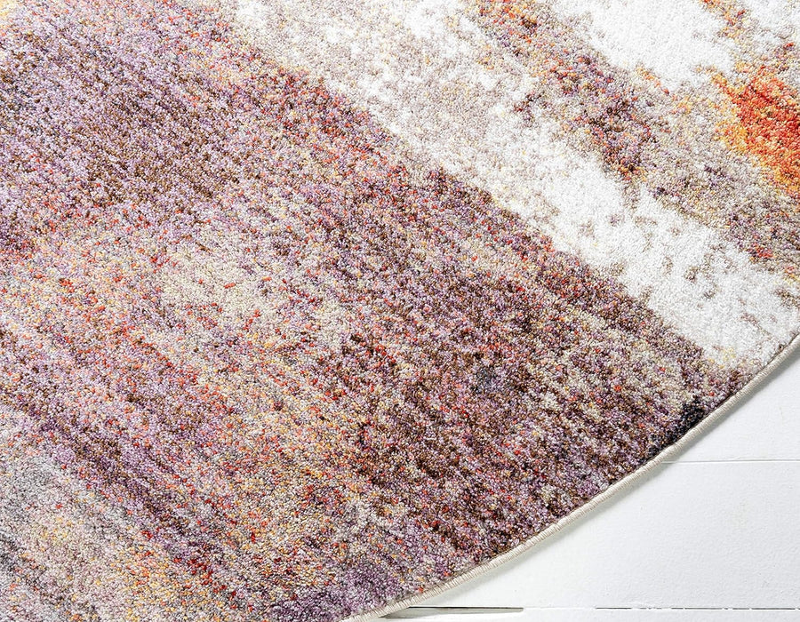 Size: 8' 0" x 8' 0" Color: Multi/ Beige Eclectic Abstract Modern, Vibrant & Pastel Hues Area Rug By Unique Loom