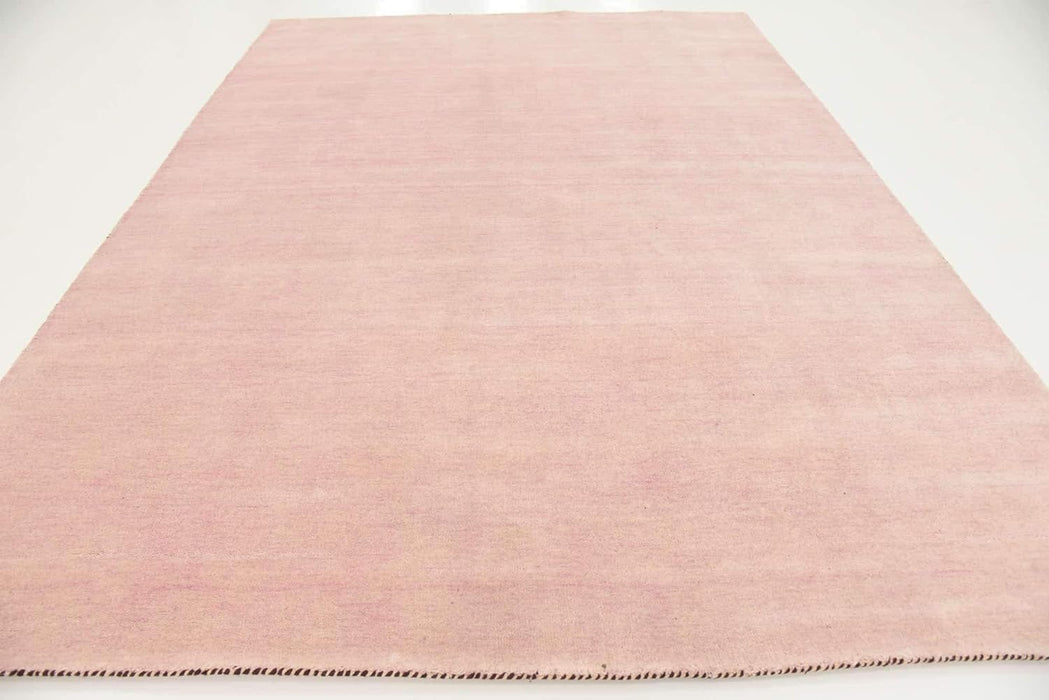 8' x 12' Pink Modern Natural Wool Area Rug