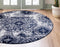 Unique Loom Sofia Collection Area Rug - Grand (5' 3" Round, Navy Blue/ Ivory)
