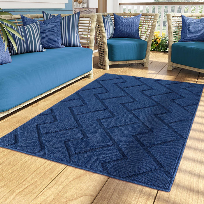 36"x59" Navy Blue hicorfe Indoor Doormat