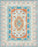 8x10 (Orange/Blue) Boho Washable Rugs Rug