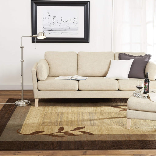 43"x62" Brown Multi Modern Area Rug by Home Dynamix