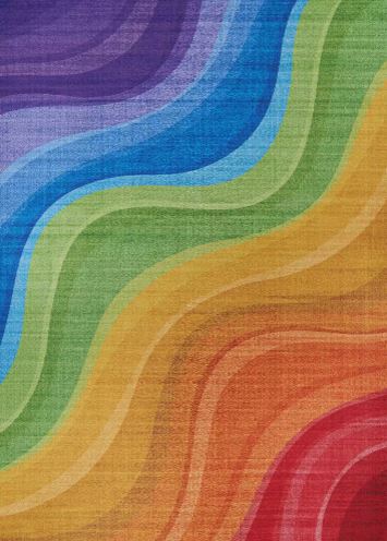 5 ft. x 8 ft. Rainbow Candiland Multicolor Area Rug