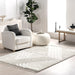 4x6 Ivory Geometric Shag Tassel Area Rug by nuLOOM