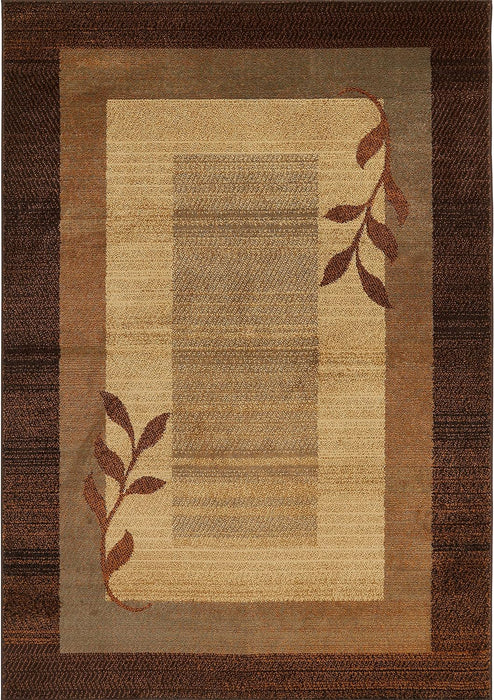 Home Dynamix Royalty Clover Modern Area Rug, Brown Multi, 5'2" Round