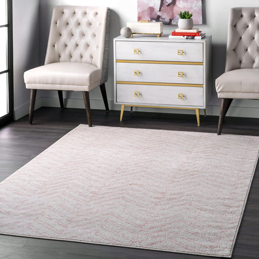 5x7 Pink Rosanne Transitional Striped Area Rug by nuLOOM