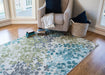 5'x8' Blue/Green Abstract Floral Area Rug by Mohawk